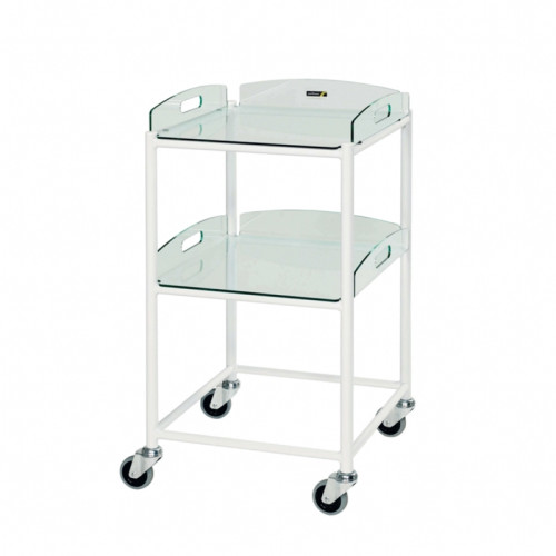 Medical Dressing Trolley 46cm with 2 'Glass' Trays