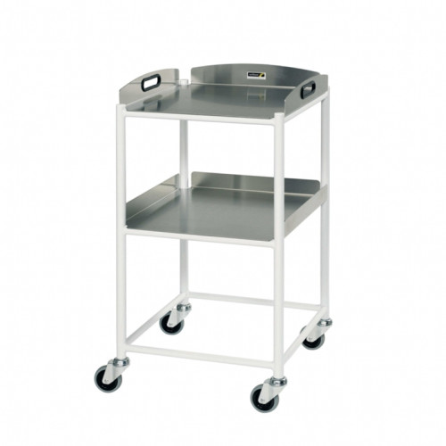 Medical Dressing Trolley 46cm with 2 Stainless Steel Trays