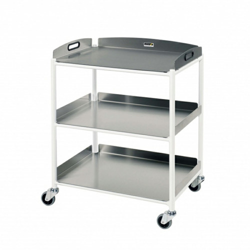 Medical Dressing Trolley 66cm with 3 Stainless Steel Trays