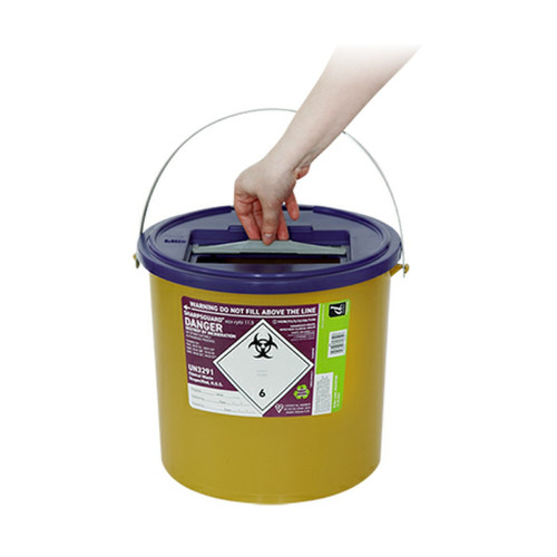 Sharps Bin Container 11.5ltr - Purple Lid