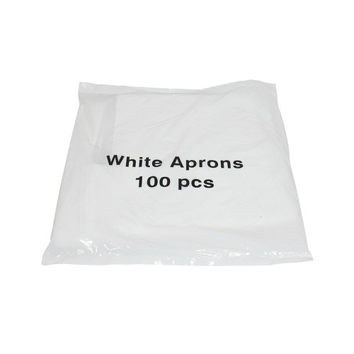 Polythene Disposable Aprons - White x 100