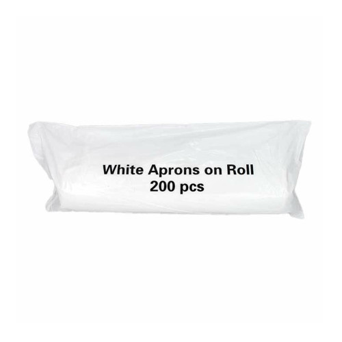 White Disposable Aprons on a roll x 200