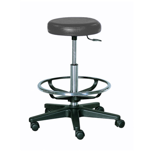 Select Practitioner Stool with Foot Ring - Black