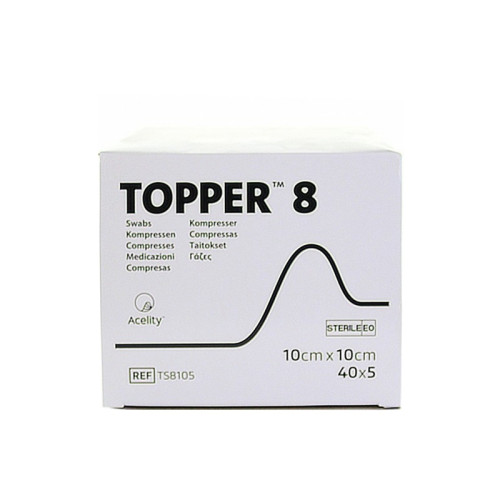 Topper 8 Swabs - Sterile 10x10cm x 40 (Tied 5)