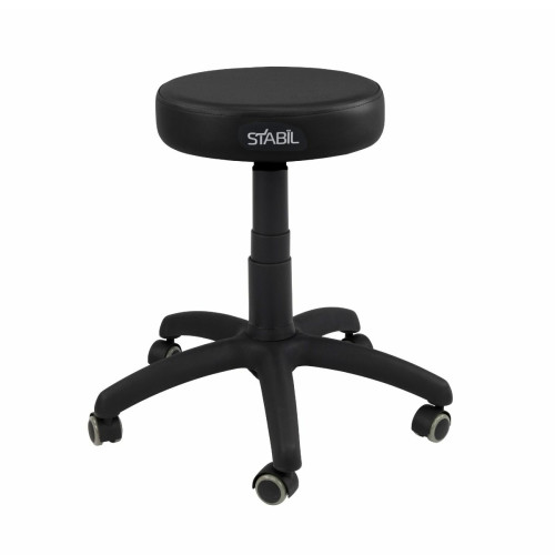 Stabil Premium Rolling Stool - Black