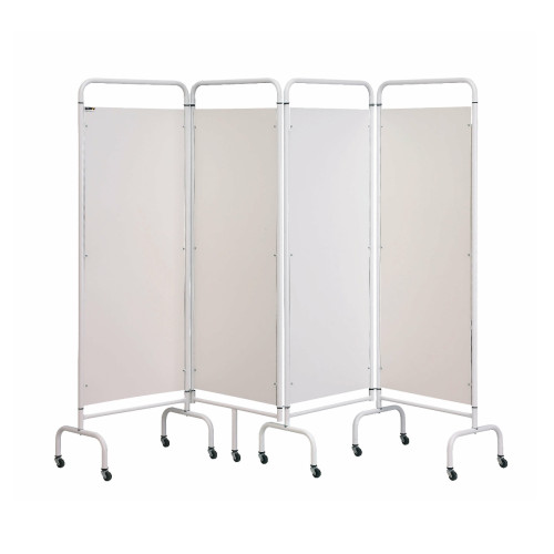 Sunflower Four Panel Ward Screen - White