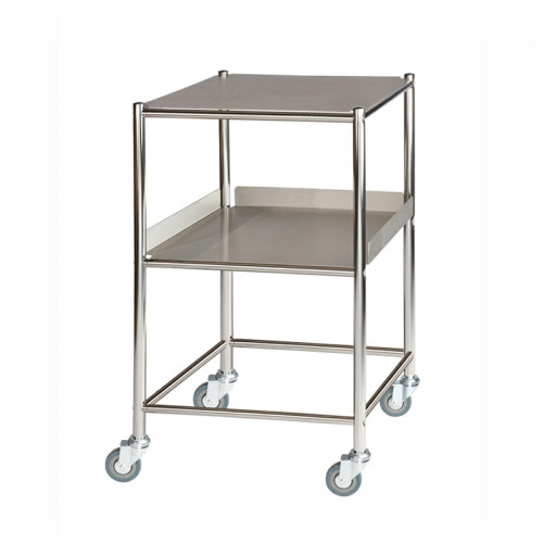 Surgical Trolley 46cm with 1 Stainless Steel Shelf & 1 Tray