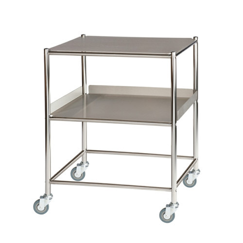 Surgical Trolley 66cm with 1 Stainless Steel Shelf & 1 Tray