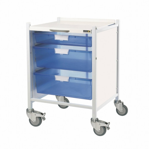 Vista 40 Trolley - 1 Single/2 Double Depth Trays - Blue Trays