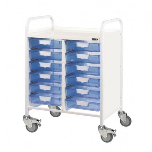 Vista 60 Trolley - 12 Single Depth Trays - Blue Trays