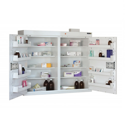 Medicine Cabinet MC9 - 8 Shelves, 8 Door Trays, 2 Doors