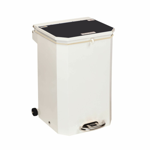 50 litre Medical Waste Bin - Black Lid "Domestic (Municipal) Waste"