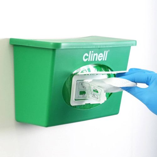 Clinell Universal Wipes Wall Mounted Dispenser - Green