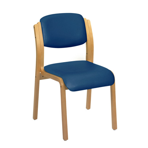 Aurora Visitor Chair - Anti-bacterial Vinyl - Navy