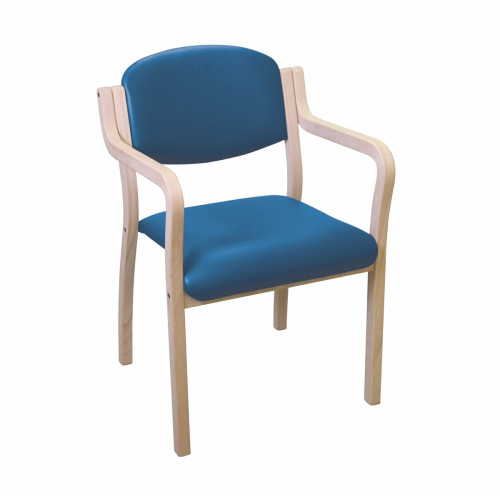 Aurora Easy-Access Visitor Chair - Anti-bacterial Vinyl - Navy