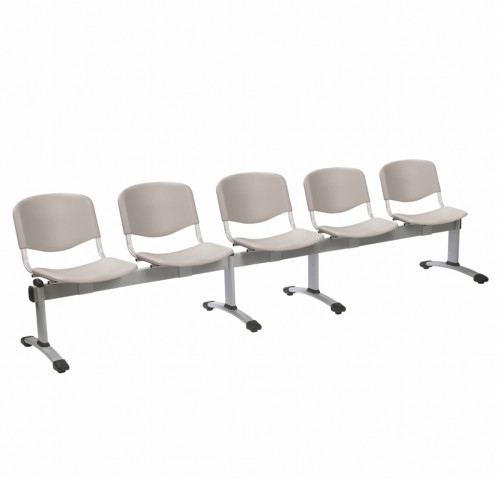 Visitor 5 Section Module - 5 Seats - Moulded Seats - Grey