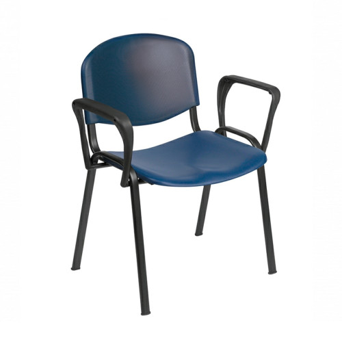 Venus Visitor Chair with Arms - Blue