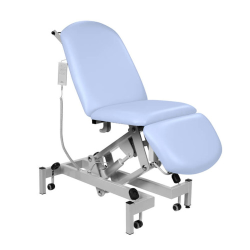 Fusion Treatment Chair with Single Foot Section - Electric - Cool Blue