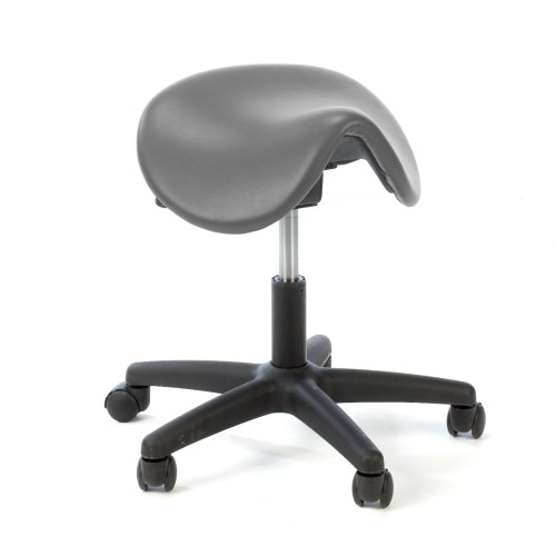 Plinth Model 1018 Saddle Stool - Battleship Gray