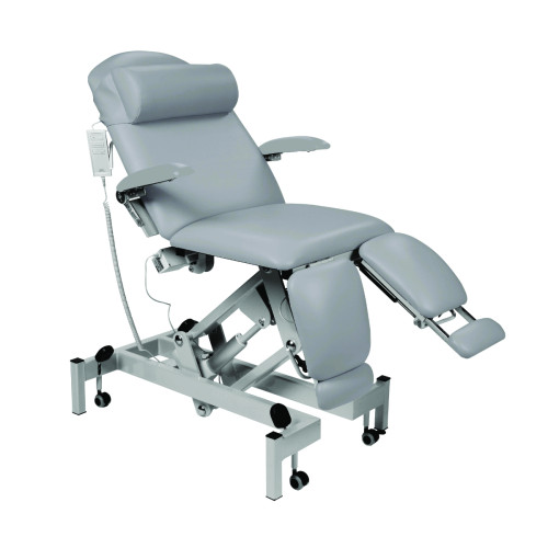 Fusion Podiatry Chair - Electric Height and Backrest - Grey