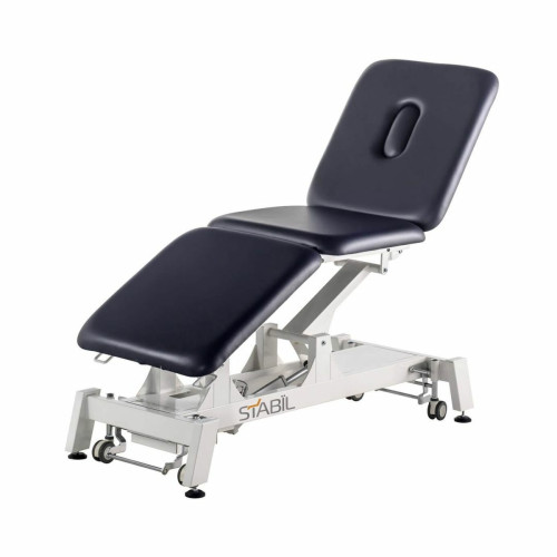 Stabil Pro 3-Section Treatment Table - White Frame - Electric - Dark Blue