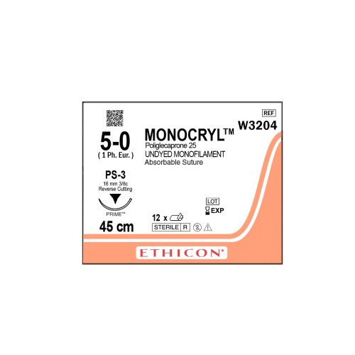 Monocryl Sutures W3204 x 12