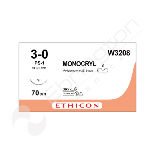 Monocryl Sutures W3208 x 12