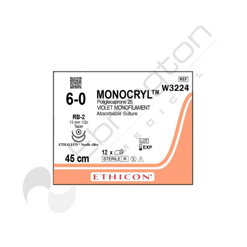 Monocryl Sutures W3224 x 12