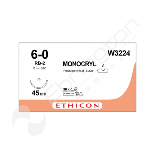 Monocryl Sutures W3224 x 12