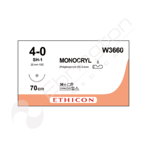 Monocryl Sutures W3660 x 12