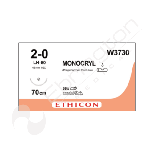 Monocryl Sutures W3730 x 12