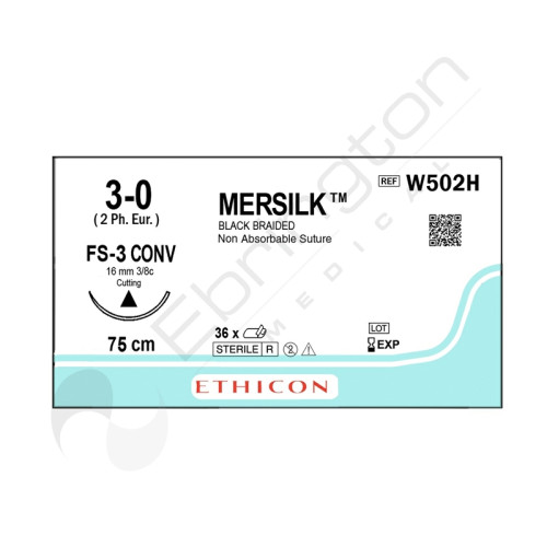 Mersilk Sutures W502H x 36