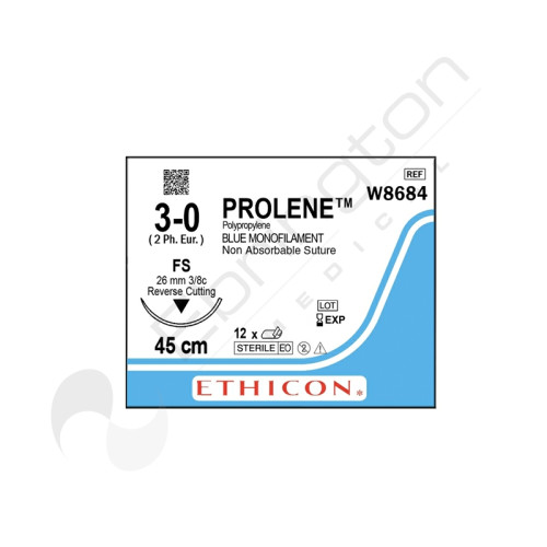 Prolene Sutures W8684G x 12