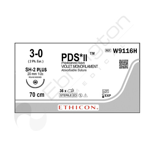 PDS II Sutures W9116H x 36