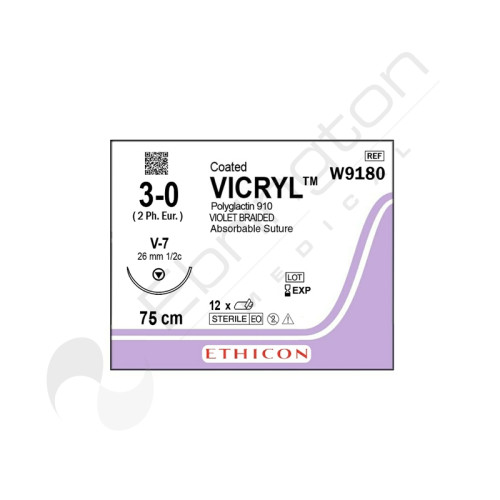 Vicryl Sutures W9180 x 12