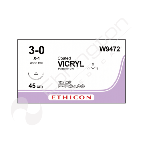 Vicryl Sutures W9472 x 12