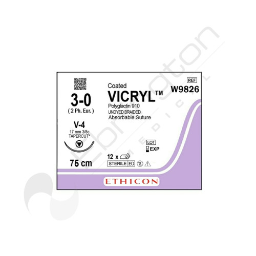 Vicryl Sutures W9826 x 12