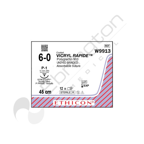 Vicryl Rapide Sutures W9913 x 12