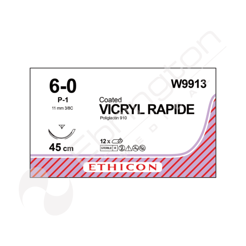 Vicryl Rapide Sutures W9913 x 12