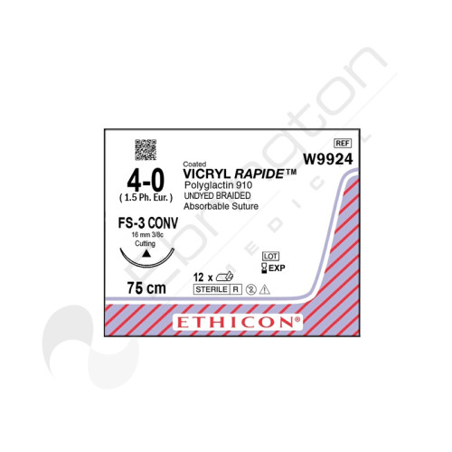 Vicryl Rapide Sutures W9924 x 12