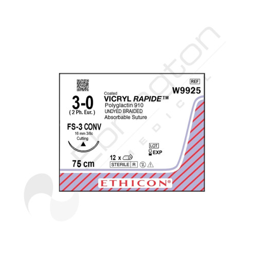 Vicryl Rapide Sutures W9925 x 12