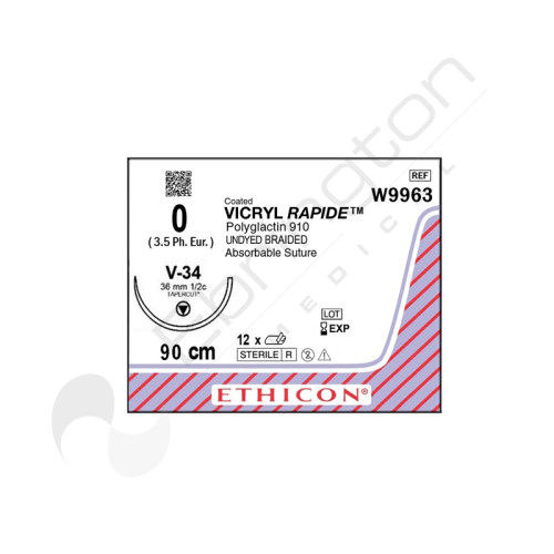 Vicryl Rapide Sutures W9963 x 12