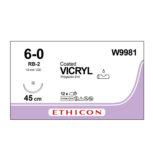 Vicryl Sutures W9981 x 12