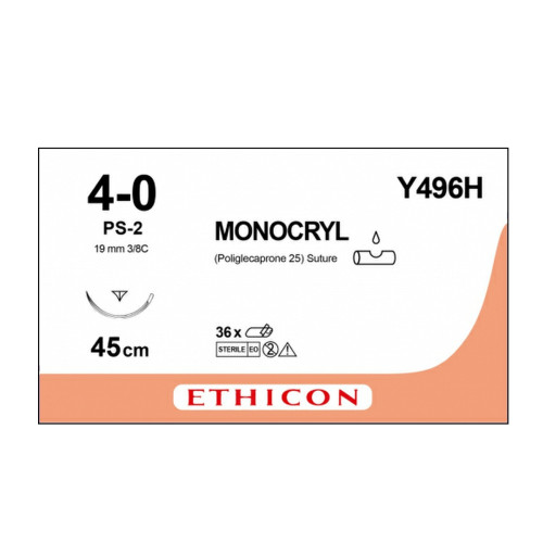 Monocryl Sutures Y496H x 36